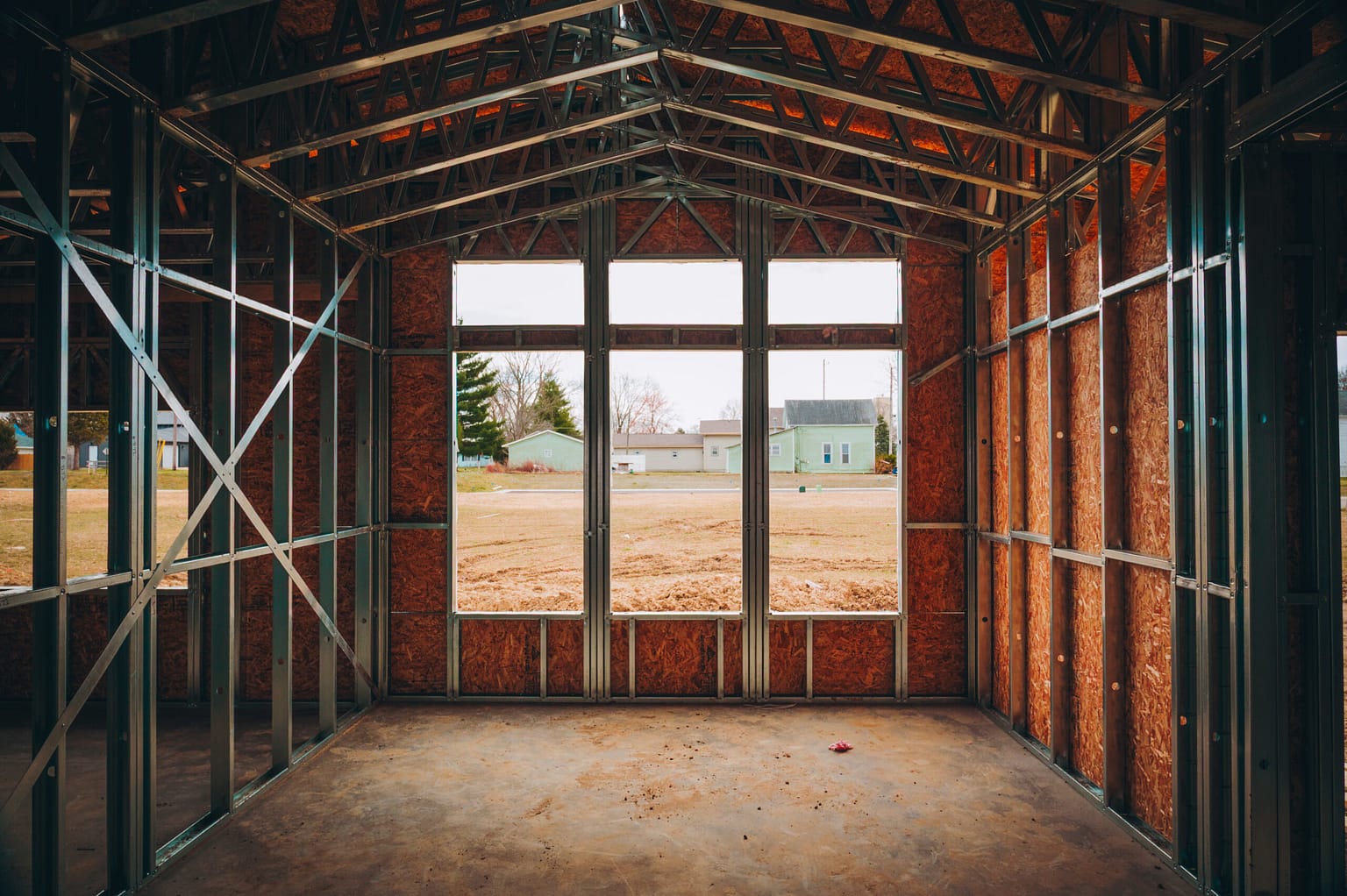 House in Legacy Heights built with steel frame.