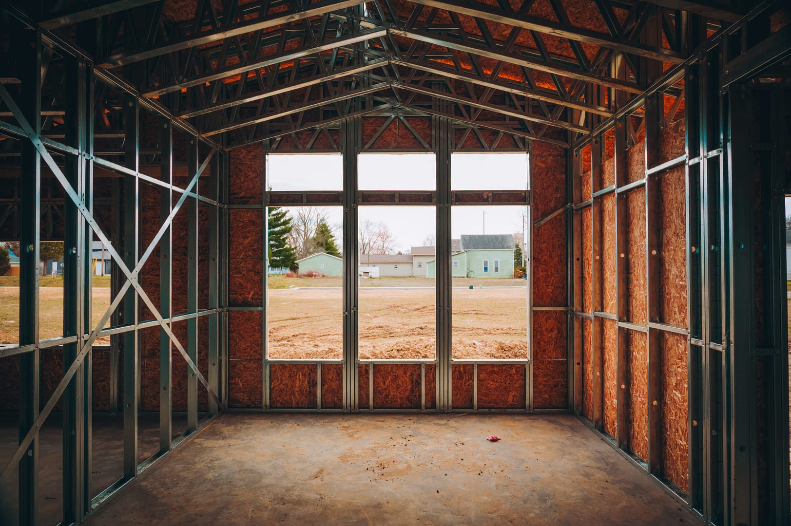 House in Legacy Heights built with steel frame.