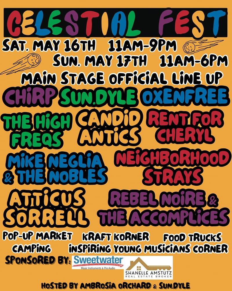The 2026 Celestial Fest Lineup.