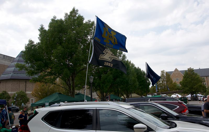 Impactful Conversations took place at the tailgate before the Notre Dame-Purdue game.
