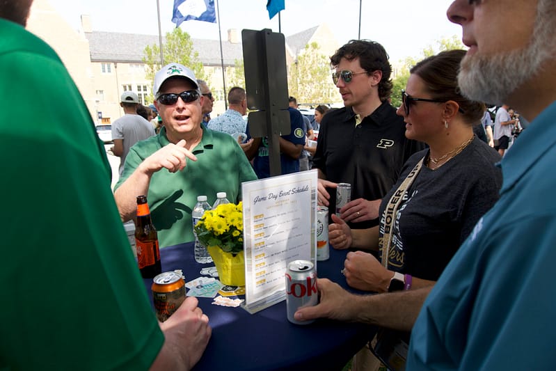 Impactful Conversations took place at the tailgate before the Notre Dame-Purdue game.