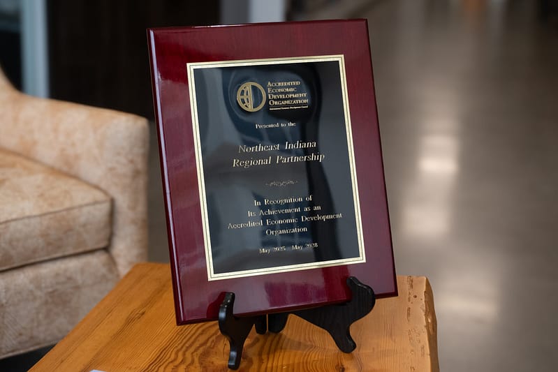 In June 2025, NEI became the first regional economic development organization in Indiana to earn accreditation from the International Economic Development Council (IEDC) — one of only 89 organizations in the world to hold the distinction.